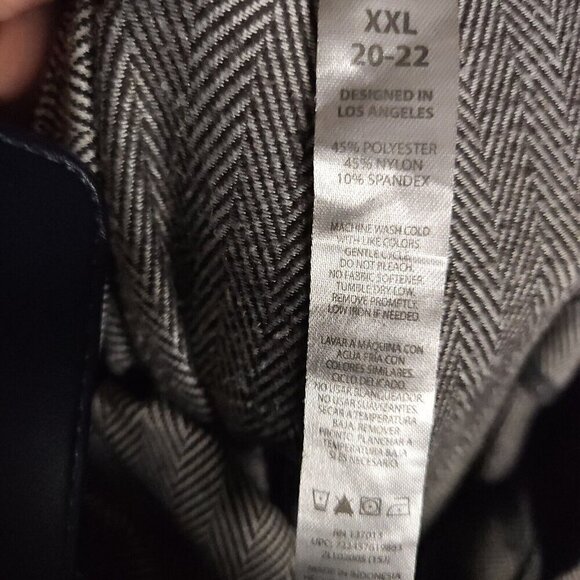 Z By Zobha Black White Chevron Leggings XXL - Picture 7 of 7